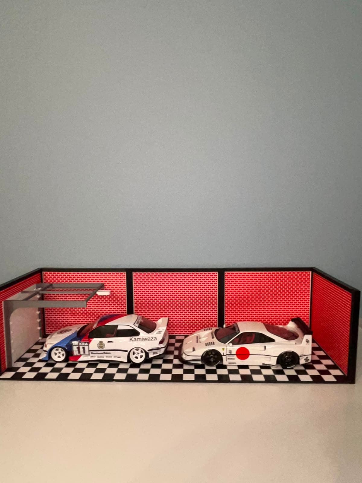Diorama garaż 2 stanowiskowy czarny